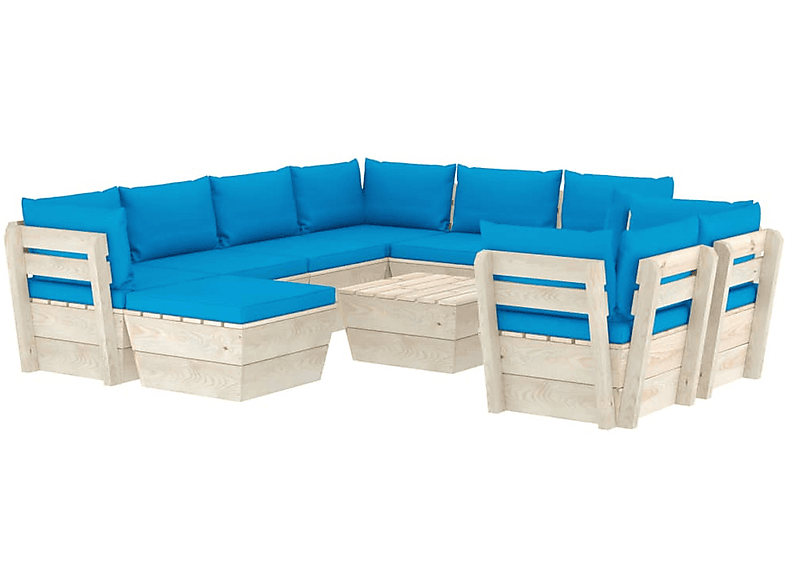VIDAXL 3063676 Gartentisch- Stuhlset, und Blau