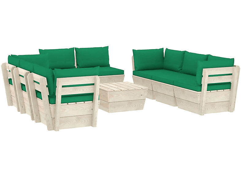 VIDAXL 3063653 Gartentisch- Stuhlset, Grün und