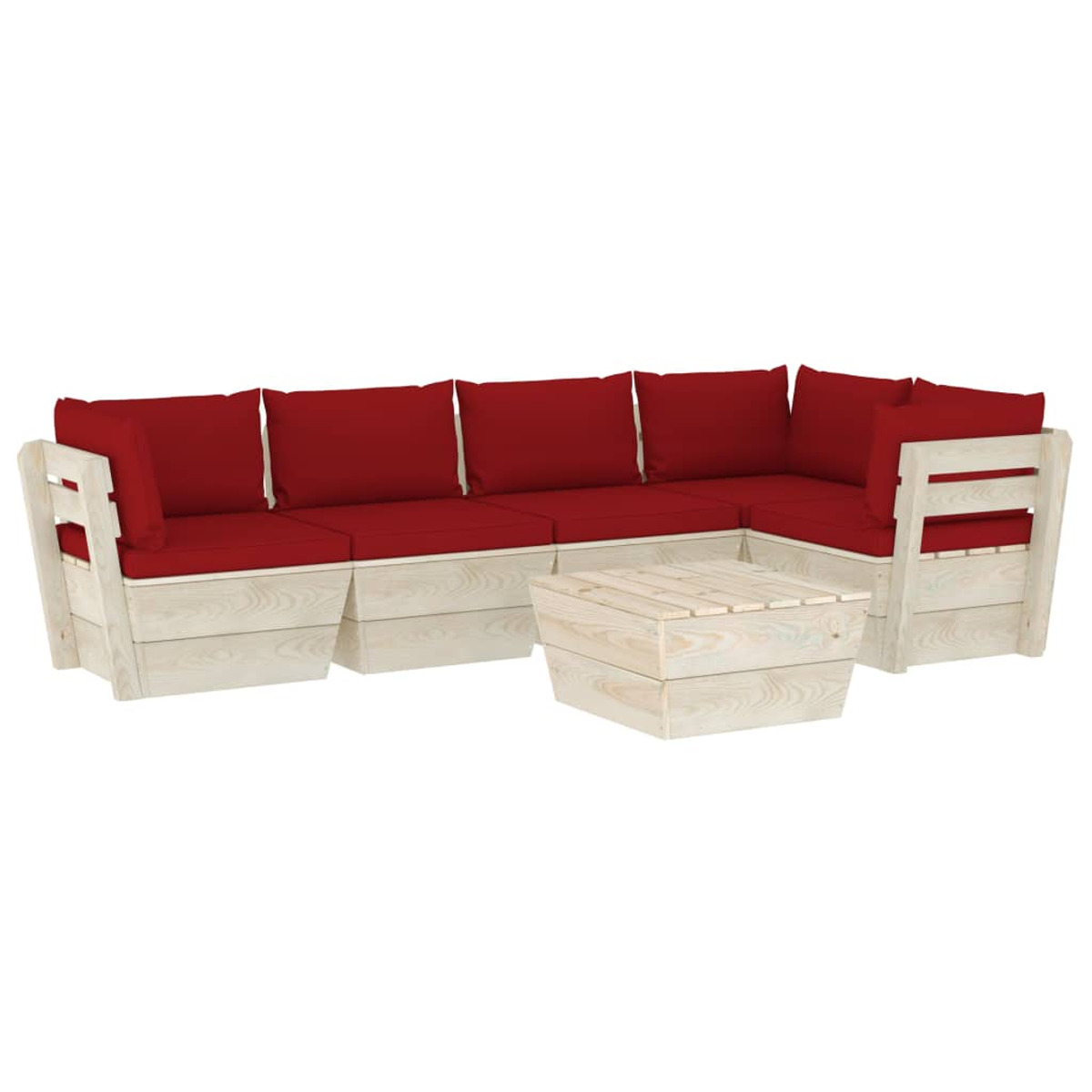 VIDAXL 3063573 Gartentisch- Stuhlset, und Rot