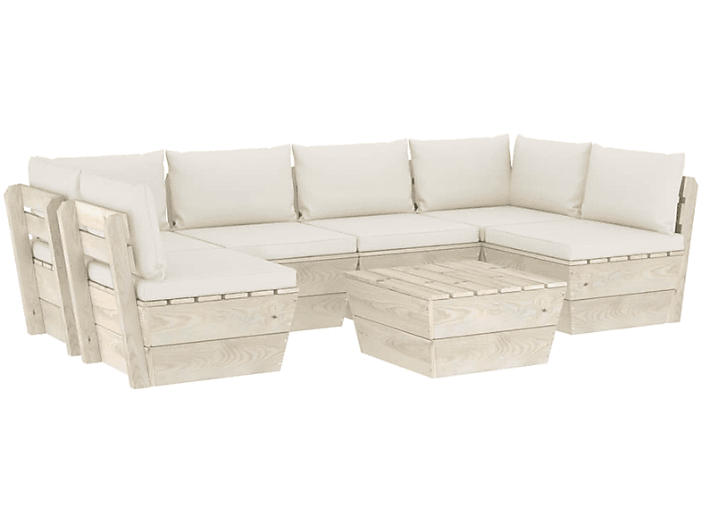 VIDAXL Gartentisch- 3063590 Stuhlset, und Weiß