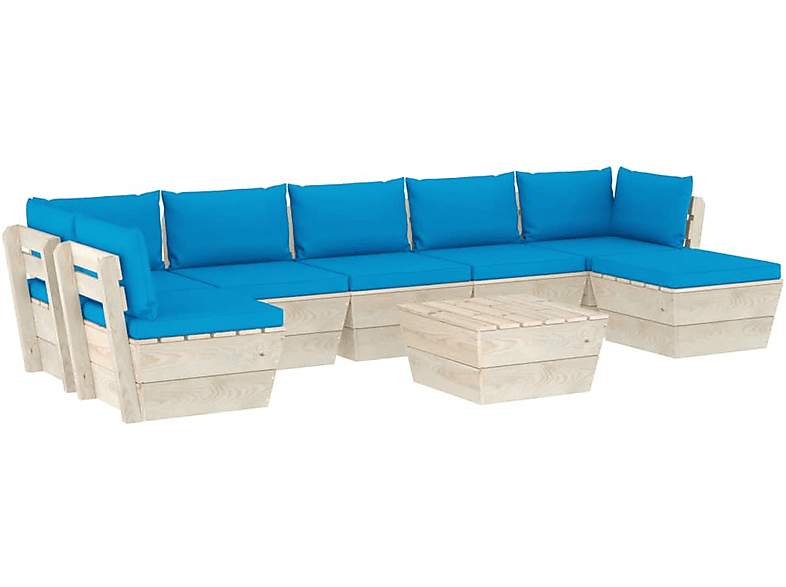 Blau VIDAXL und 3063616 Gartentisch- Stuhlset,