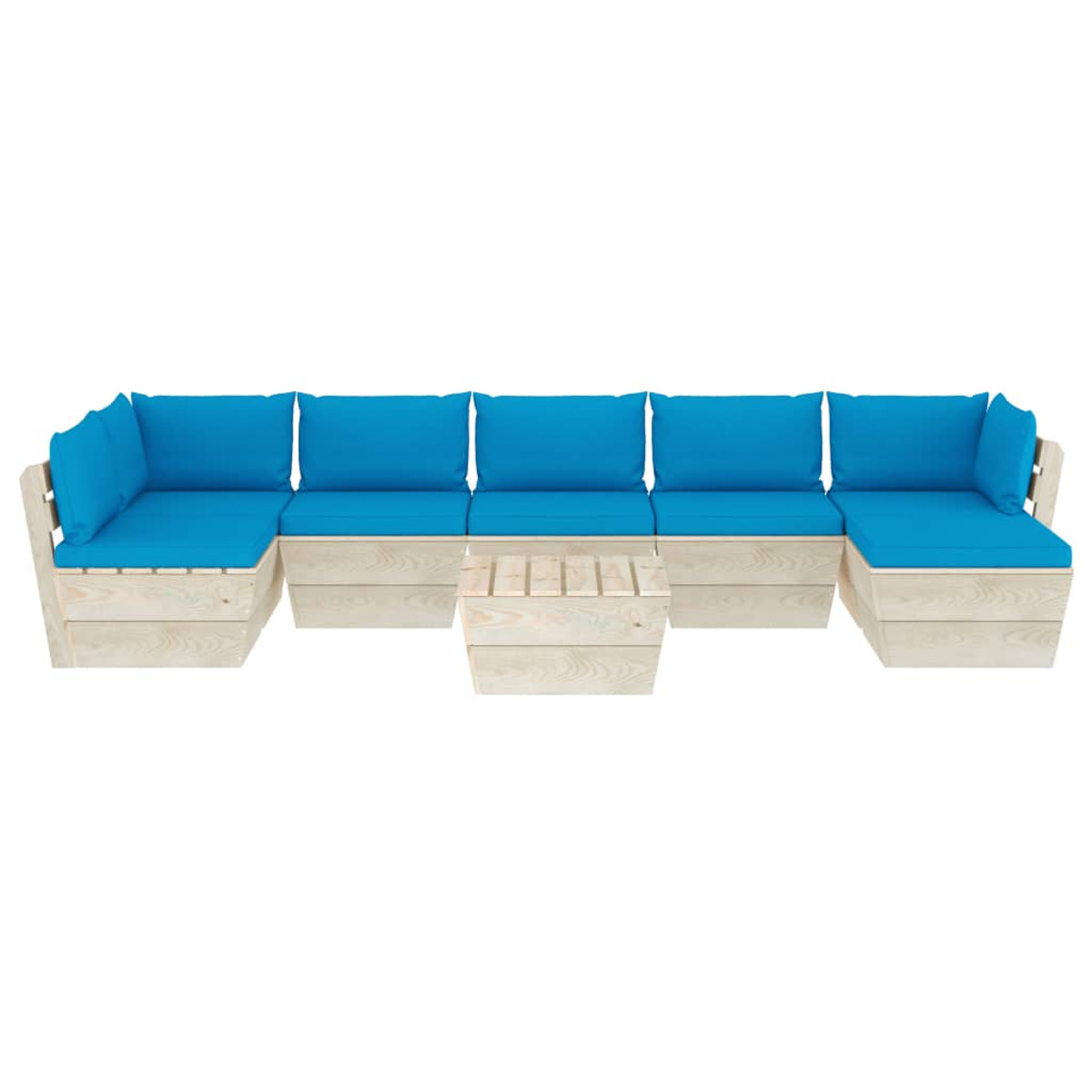 Gartentisch- 3063616 Stuhlset, Blau und VIDAXL
