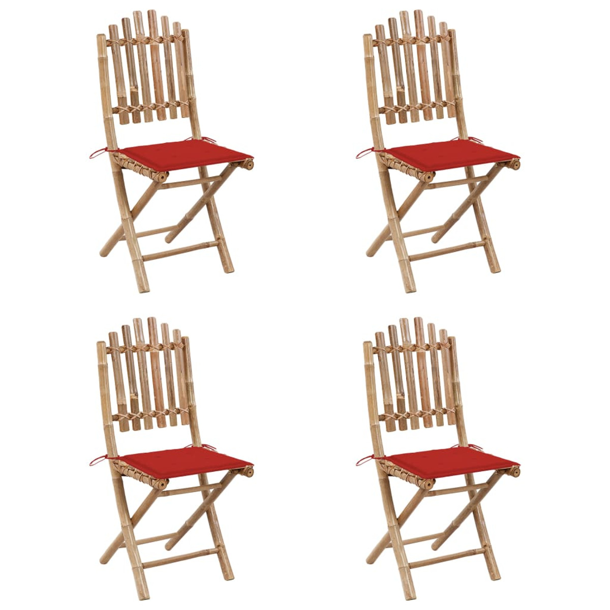 VIDAXL 3063966 Gartentisch- Stuhlset, und Rot