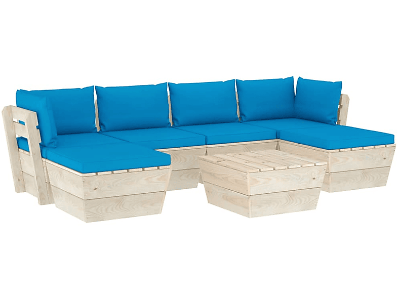 VIDAXL Stuhlset, und Gartentisch- Blau 3063580