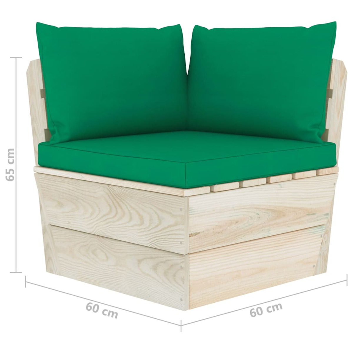 Grün VIDAXL Stuhlset, 3063425 und Gartentisch-