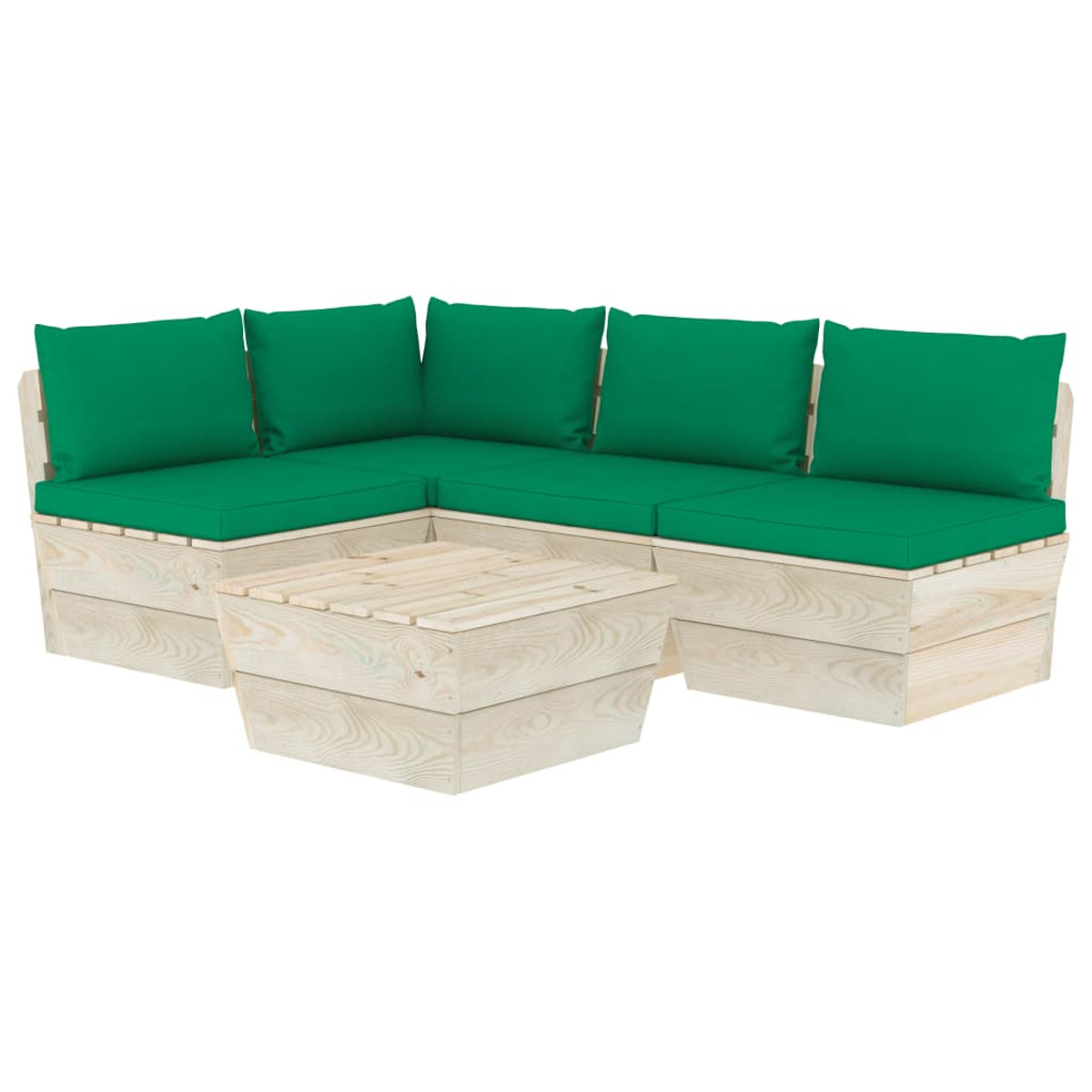 und Stuhlset, Gartentisch- 3063485 Grün VIDAXL