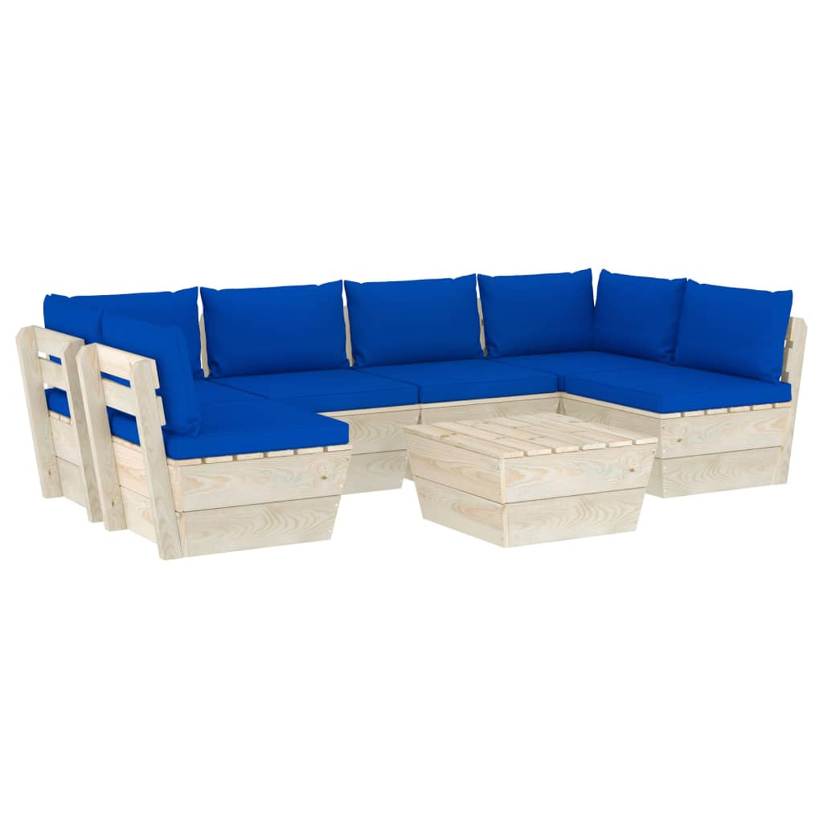 VIDAXL 3063598 Gartentisch- und Blau Stuhlset