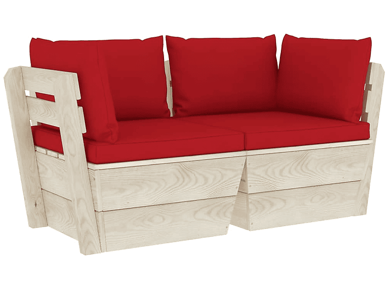 VIDAXL 3063390 Stuhlset, und Gartentisch- Rot
