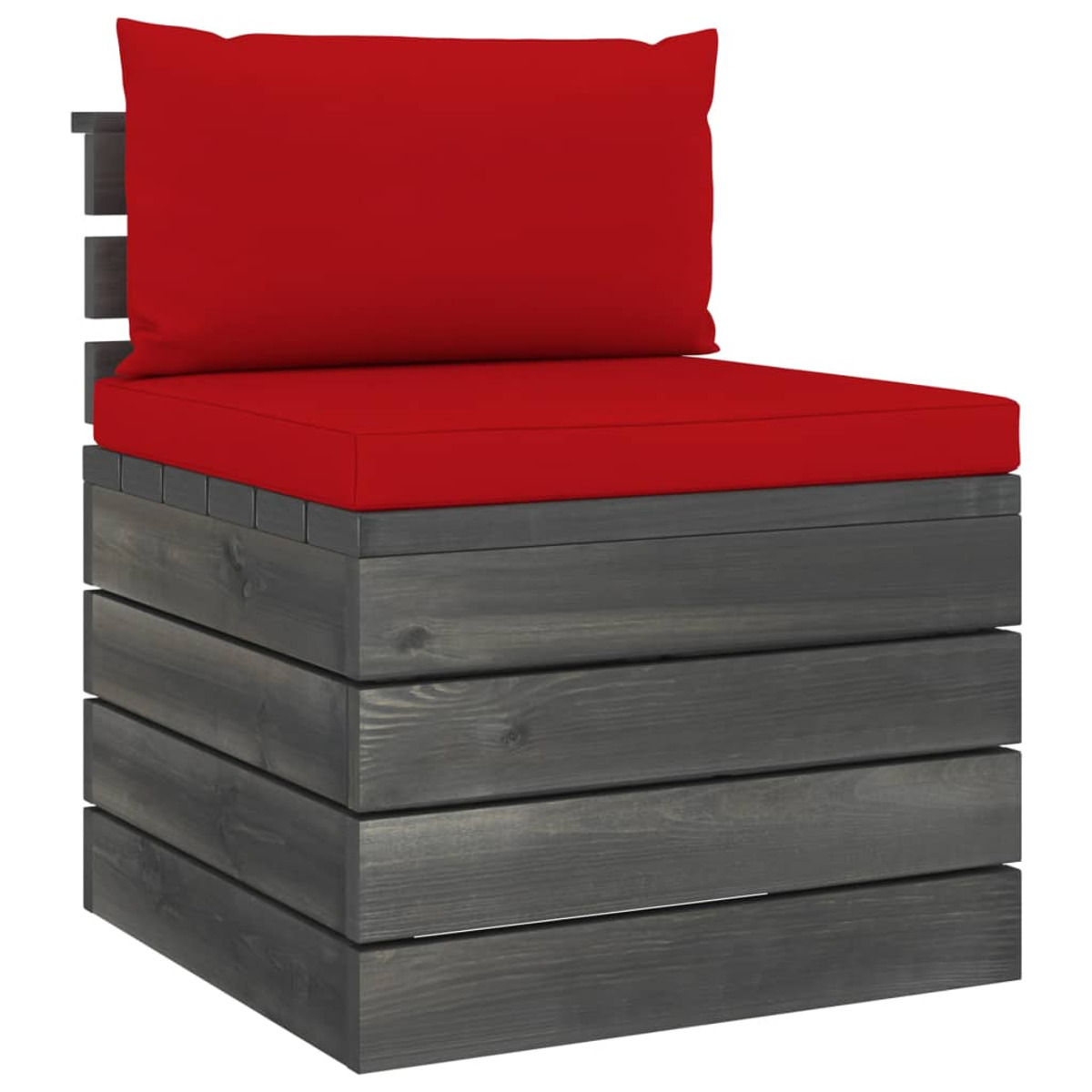 VIDAXL und Gartentisch- Rot 3062097 Stuhlset,