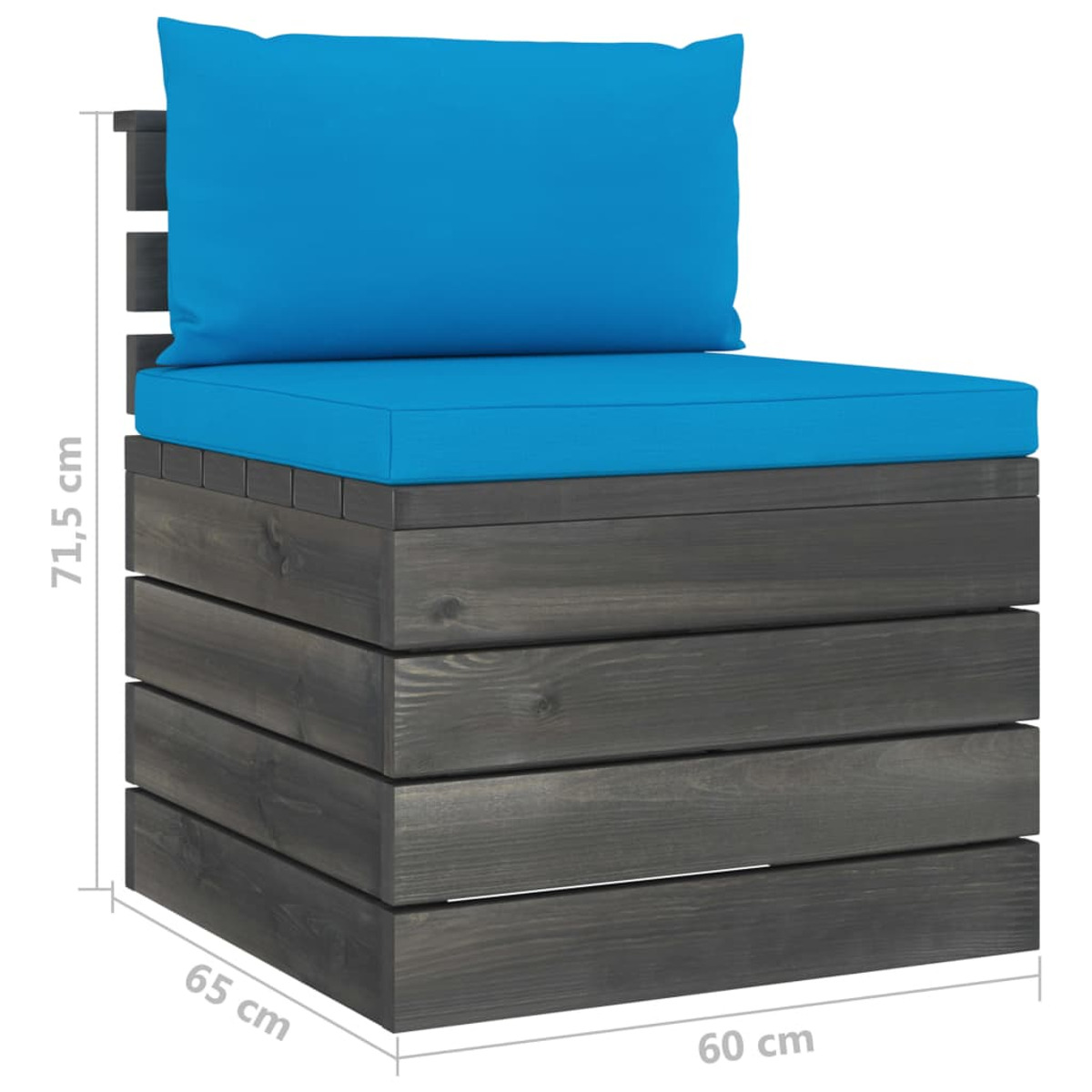 Blau Gartentisch- Stuhlset, und 3061855 VIDAXL
