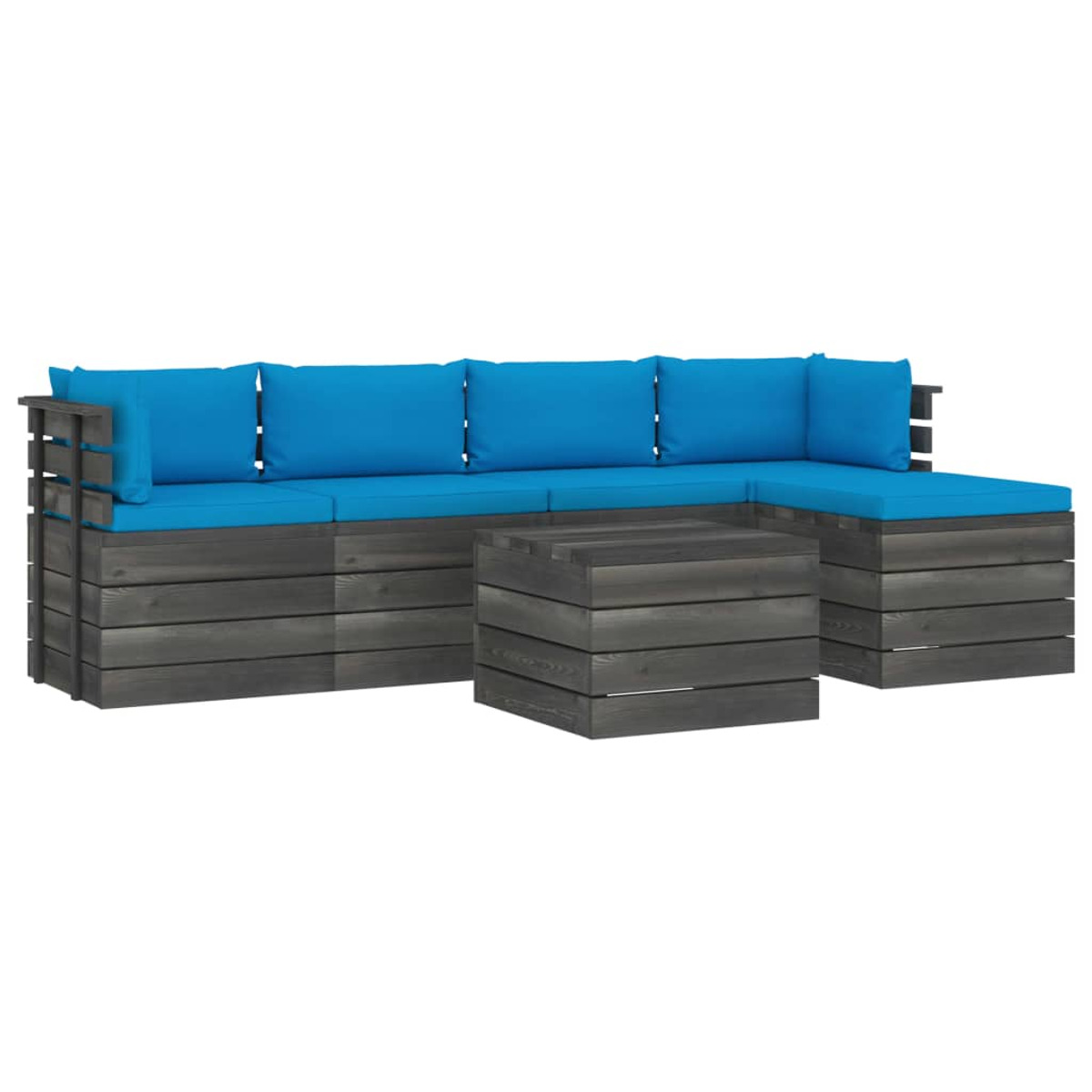 Blau Gartentisch- Stuhlset, und VIDAXL 3061867
