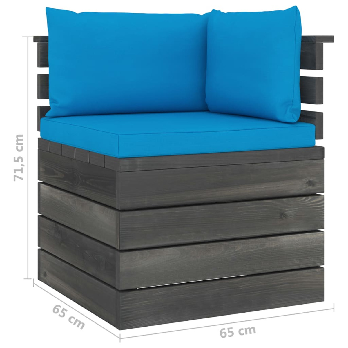 3061927 Gartentisch- Stuhlset, VIDAXL Blau und