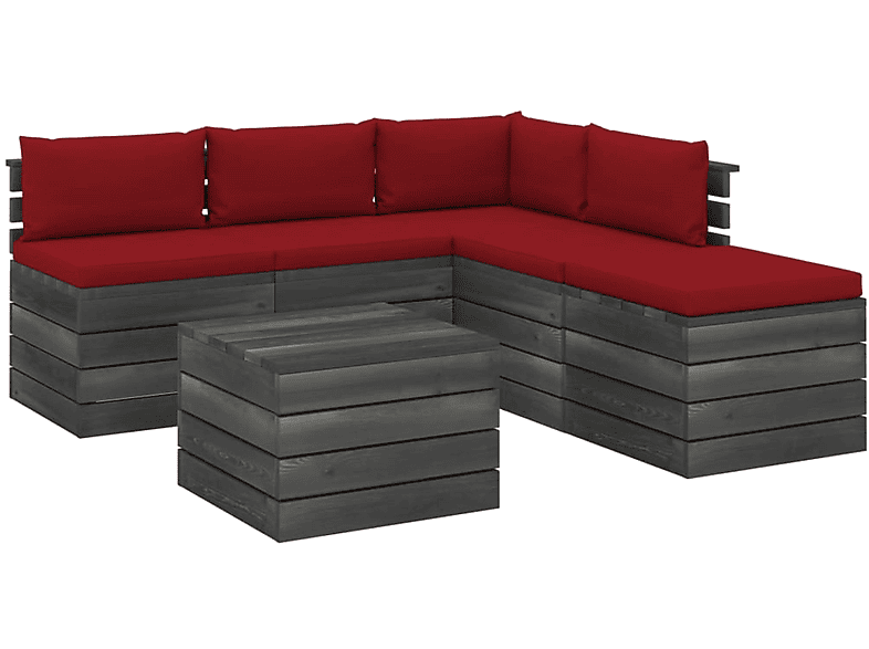 VIDAXL 3061932 und Stuhlset, Gartentisch- Rot