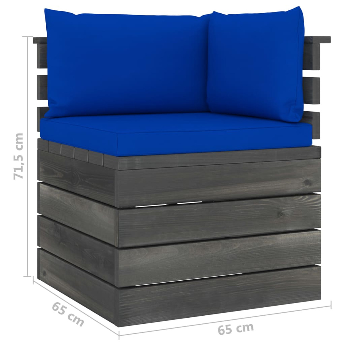 Blau und Gartentisch- Stuhlset, 3061753 VIDAXL