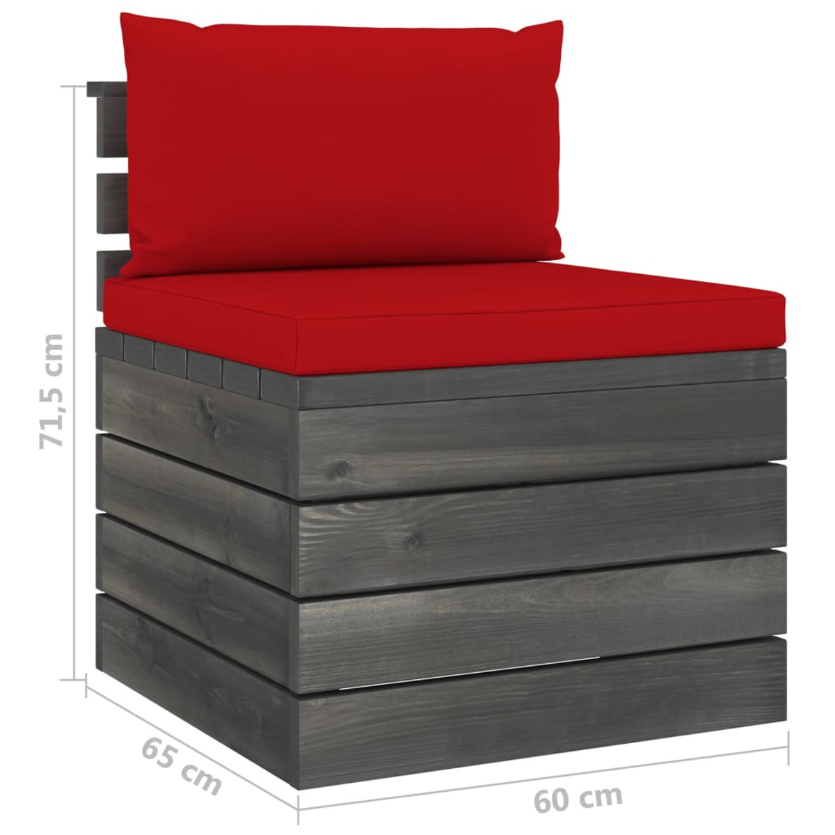 VIDAXL 3062073 Gartentisch- und Stuhlset, Rot