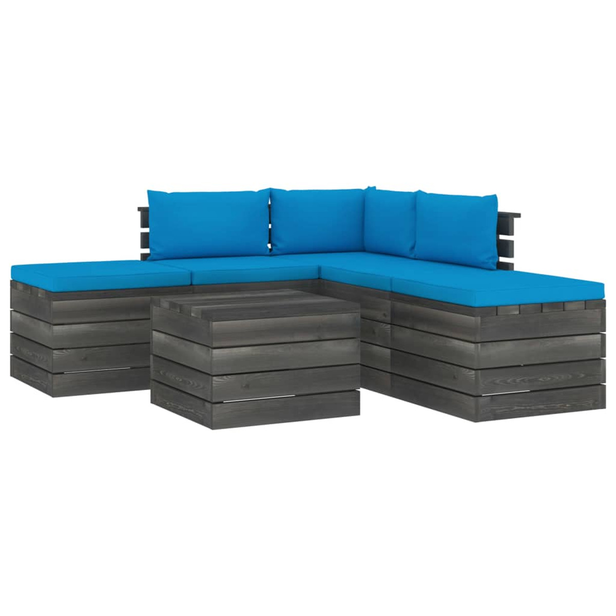 VIDAXL 3061843 Gartentisch- Stuhlset, und Blau