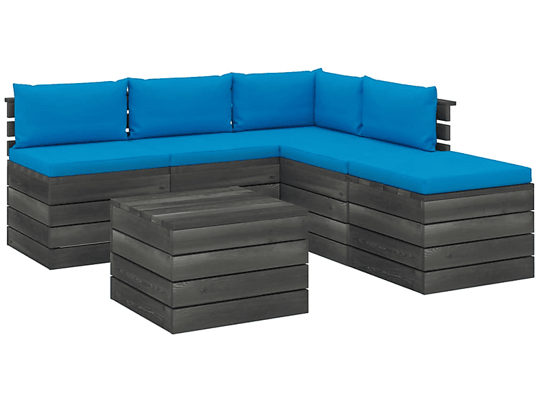 VIDAXL 3061927 Gartentisch- und Blau Stuhlset