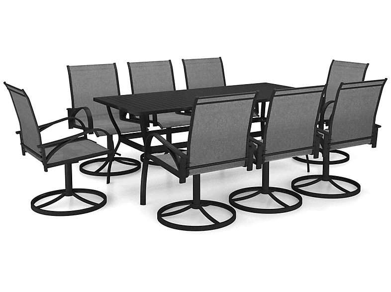 VIDAXL 3060286 Gartentisch- und Stuhlset, Grau