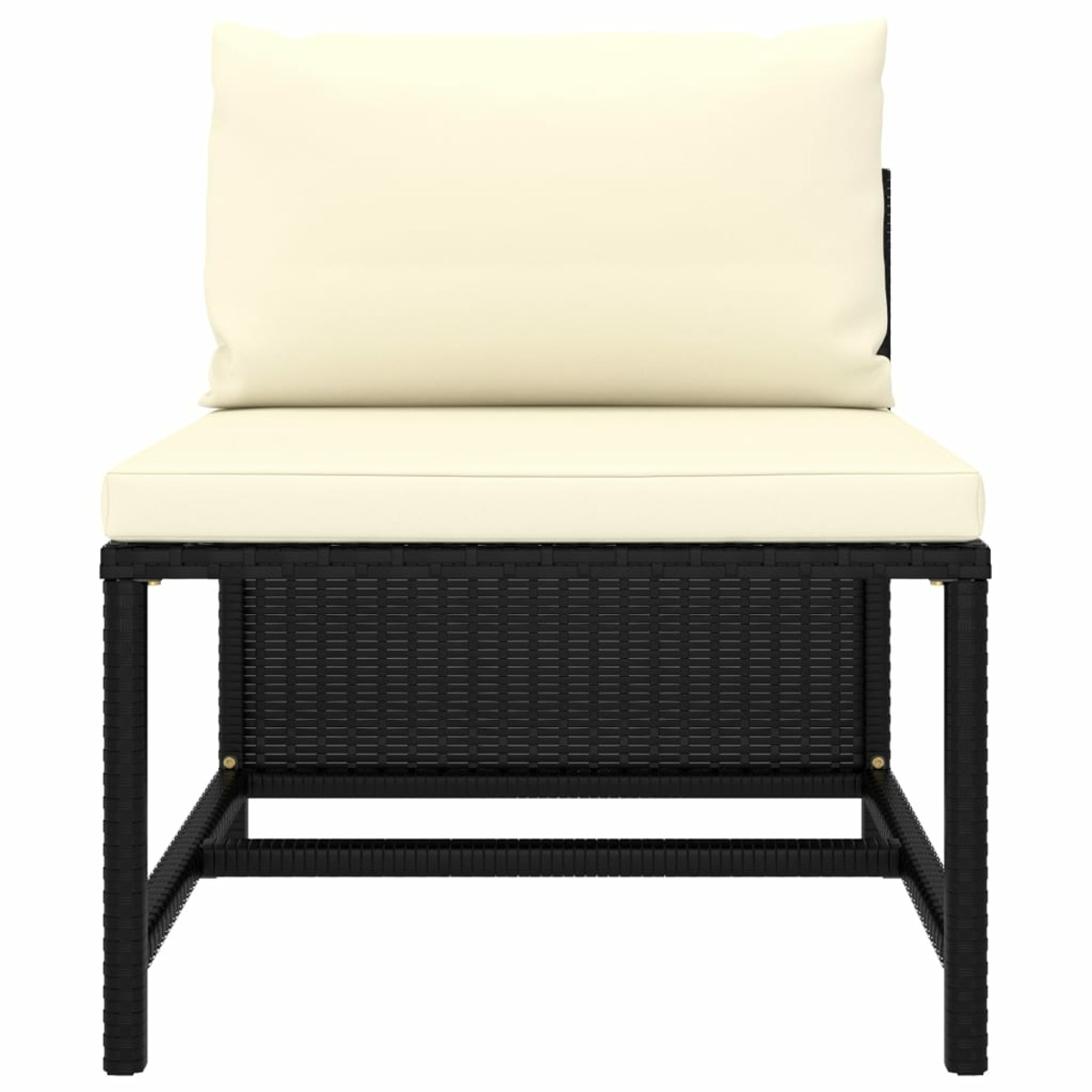 313516 VIDAXL Schwarz Gartensofa,