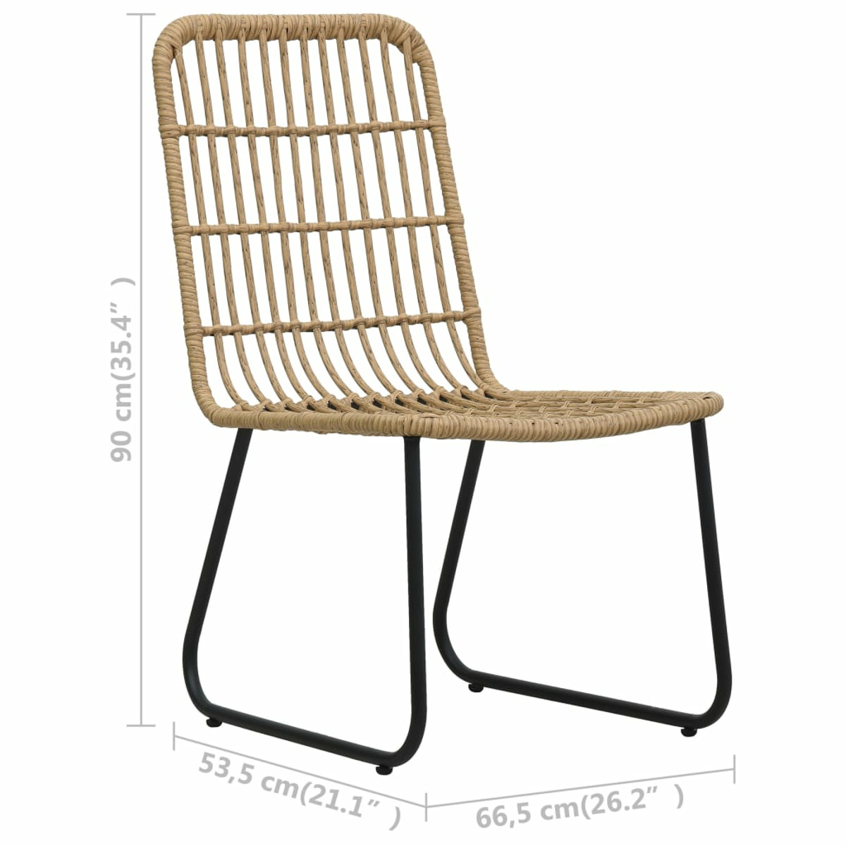 Gartentisch- Stuhlset, Braun VIDAXL 3060235 und