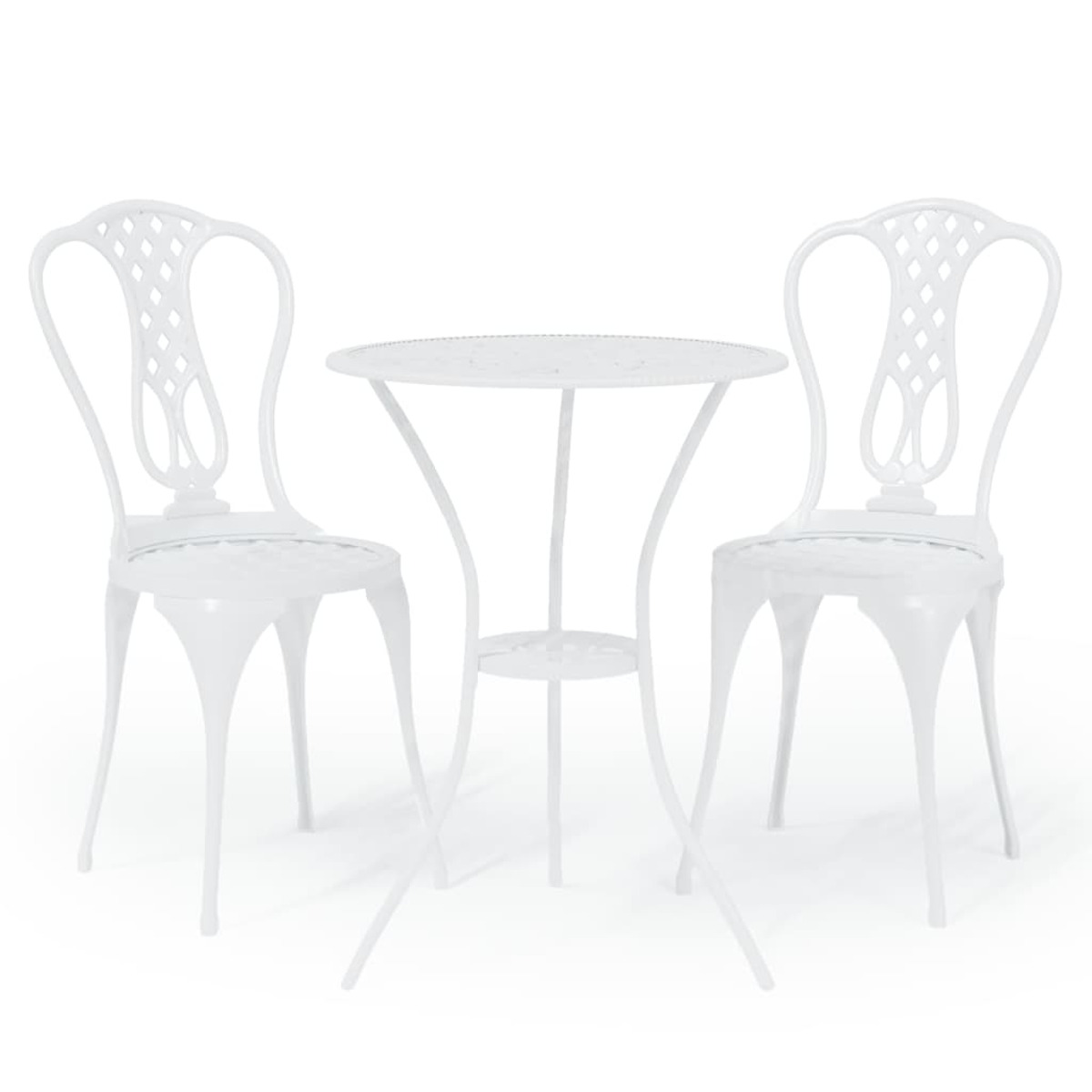 VIDAXL 317752 Gartentisch- Stuhlset, und Weiß