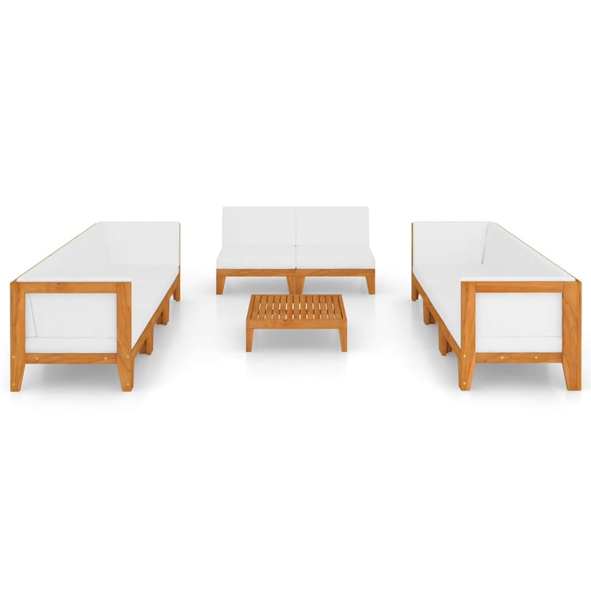 Gartentisch- Weiß Stuhlset, VIDAXL und 3058120