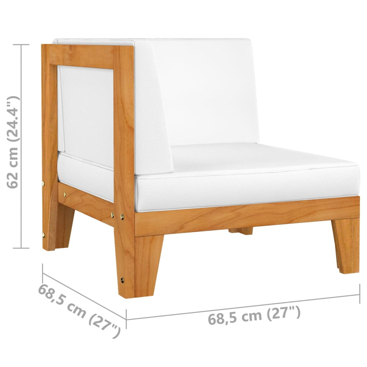 Gartentisch- Weiß Stuhlset, VIDAXL und 3058120