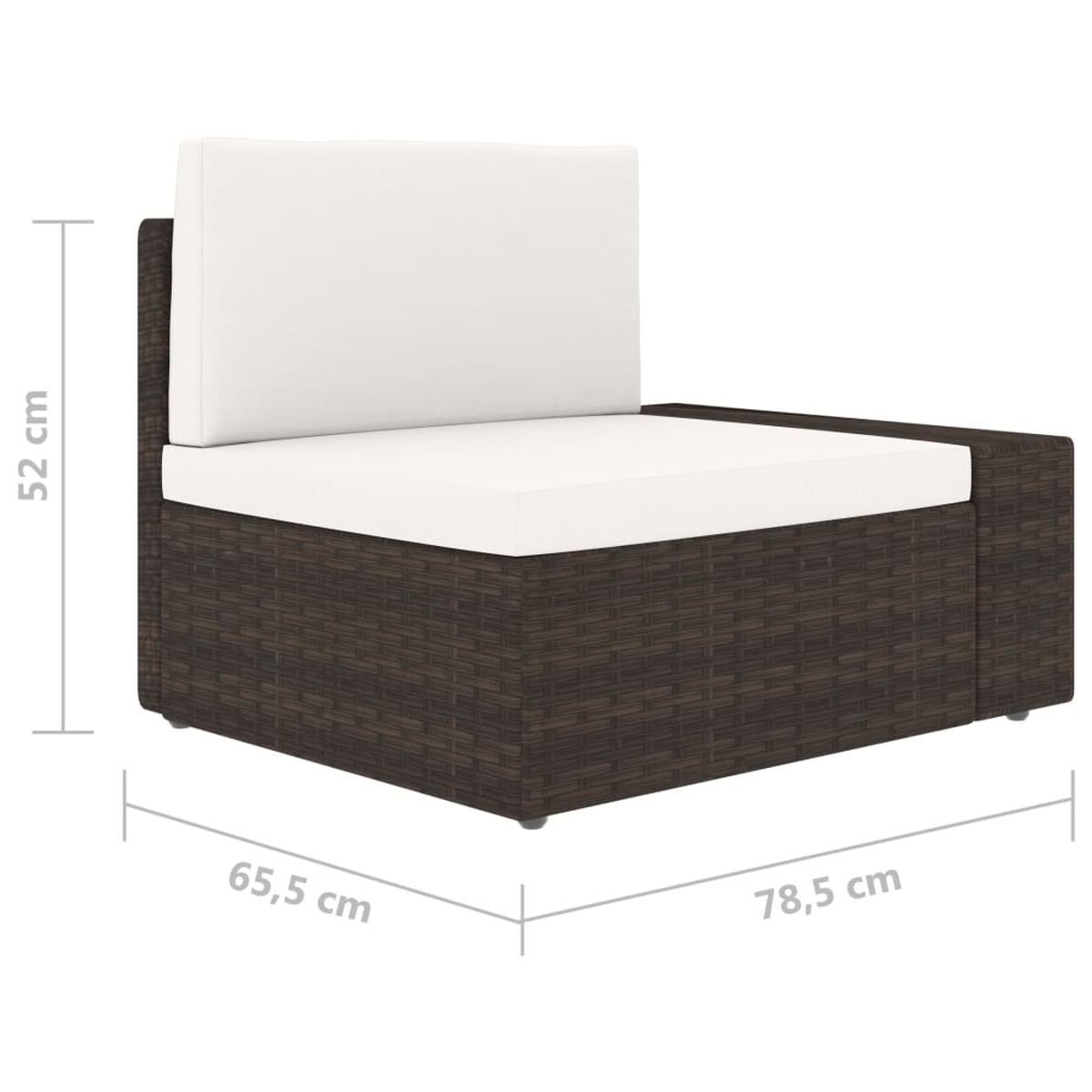 VIDAXL 49509 Gartensofa, Braun