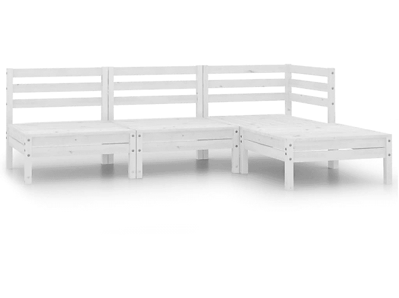 Gartentisch- und Weiß Stuhlset, VIDAXL 806618