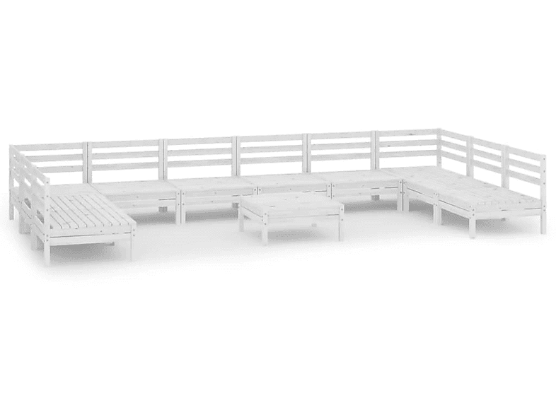 Gartentisch- 3083430 Stuhlset, VIDAXL und Weiß