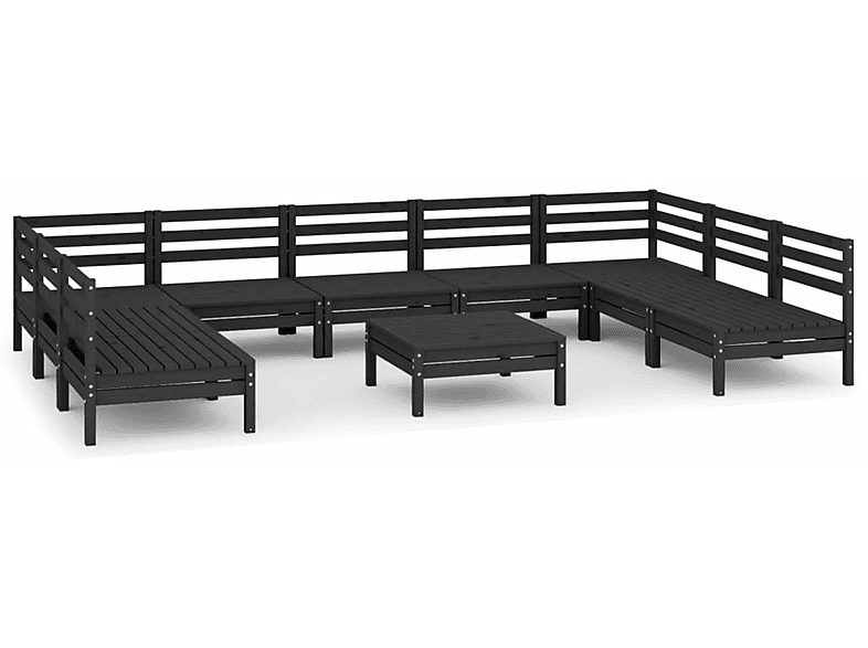 VIDAXL Schwarz Gartentisch- Stuhlset, und 3083423