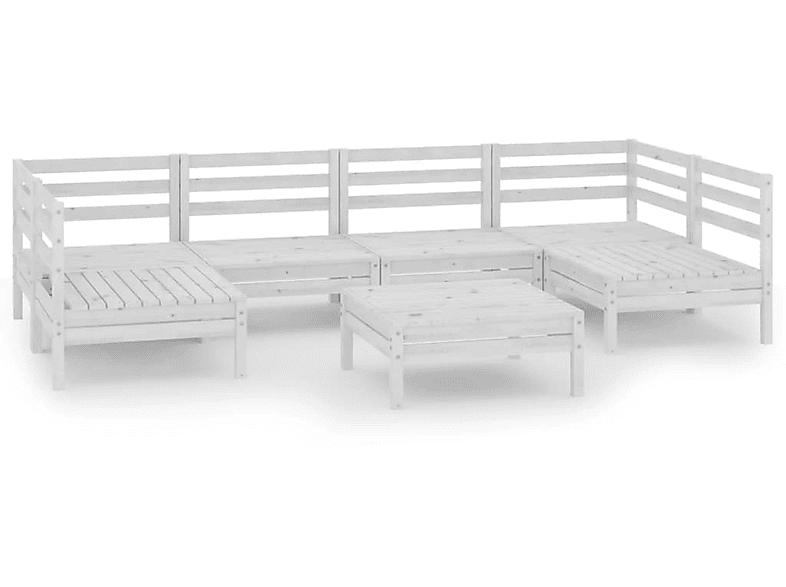 VIDAXL 3083400 Gartentisch- und Stuhlset, Weiß