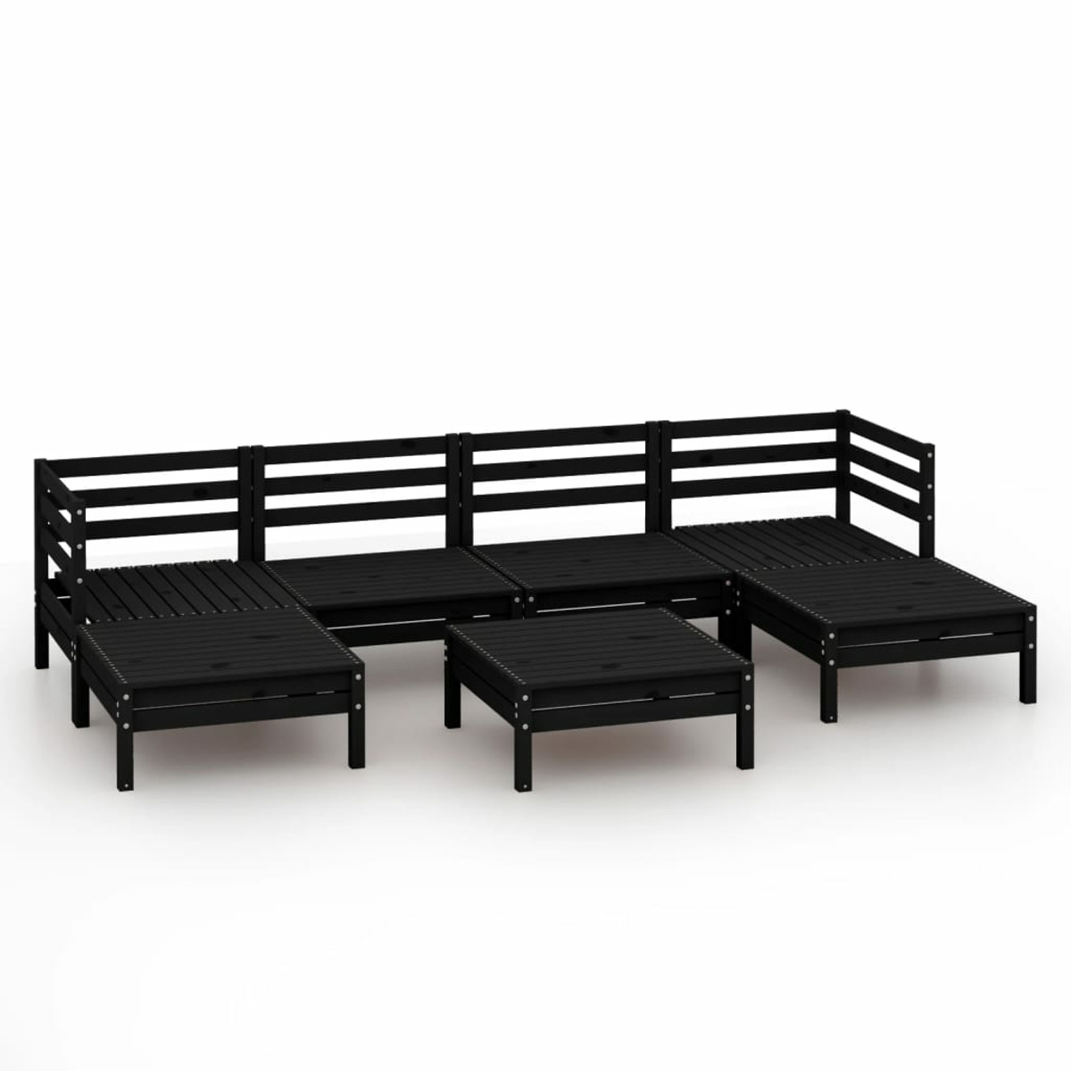 VIDAXL 3083343 Gartentisch- und Stuhlset, Schwarz