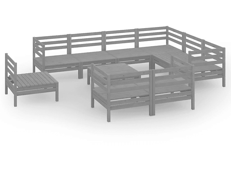 Grau und Stuhlset, VIDAXL Gartentisch- 3083081