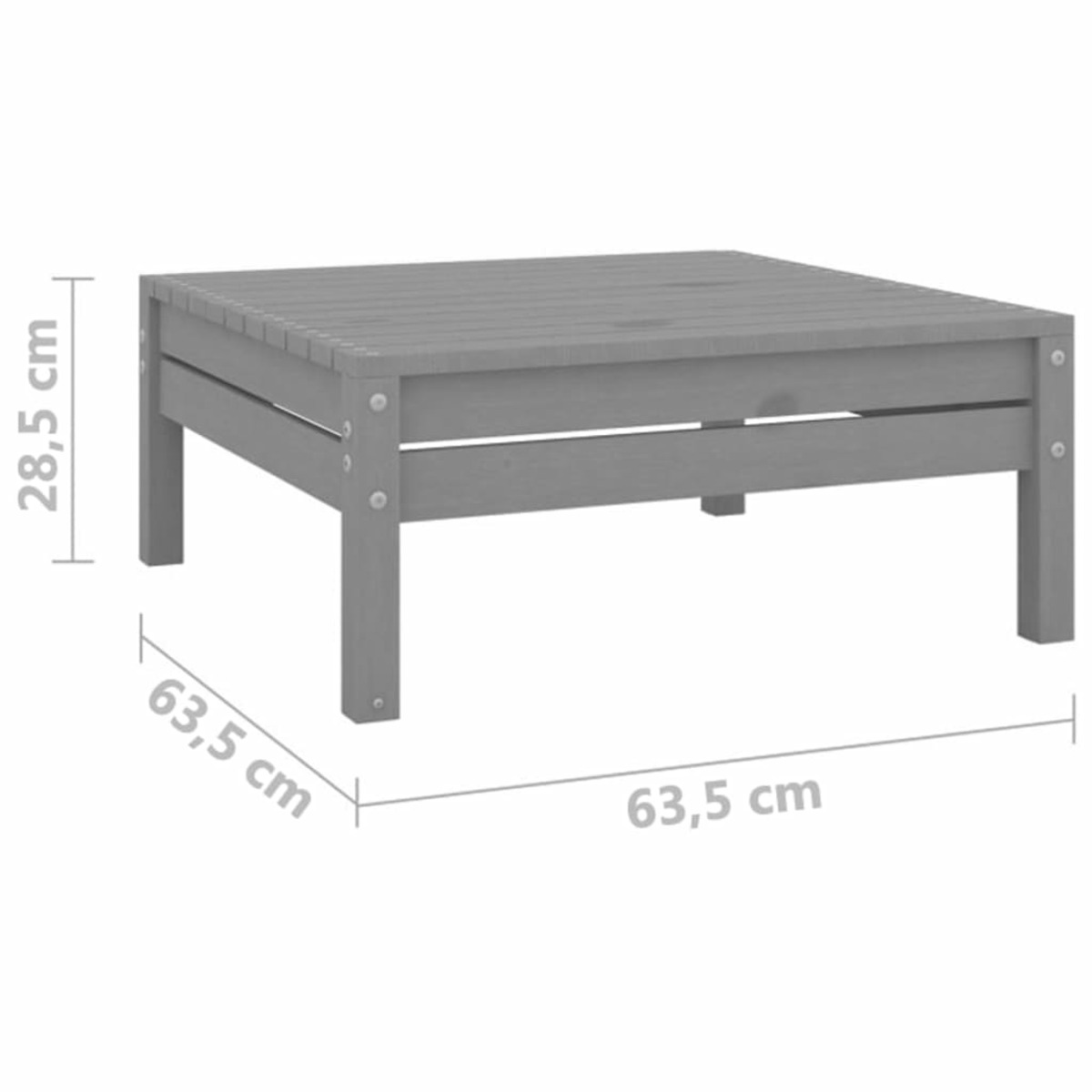 VIDAXL 3082614 Grau Gartentisch- und Stuhlset