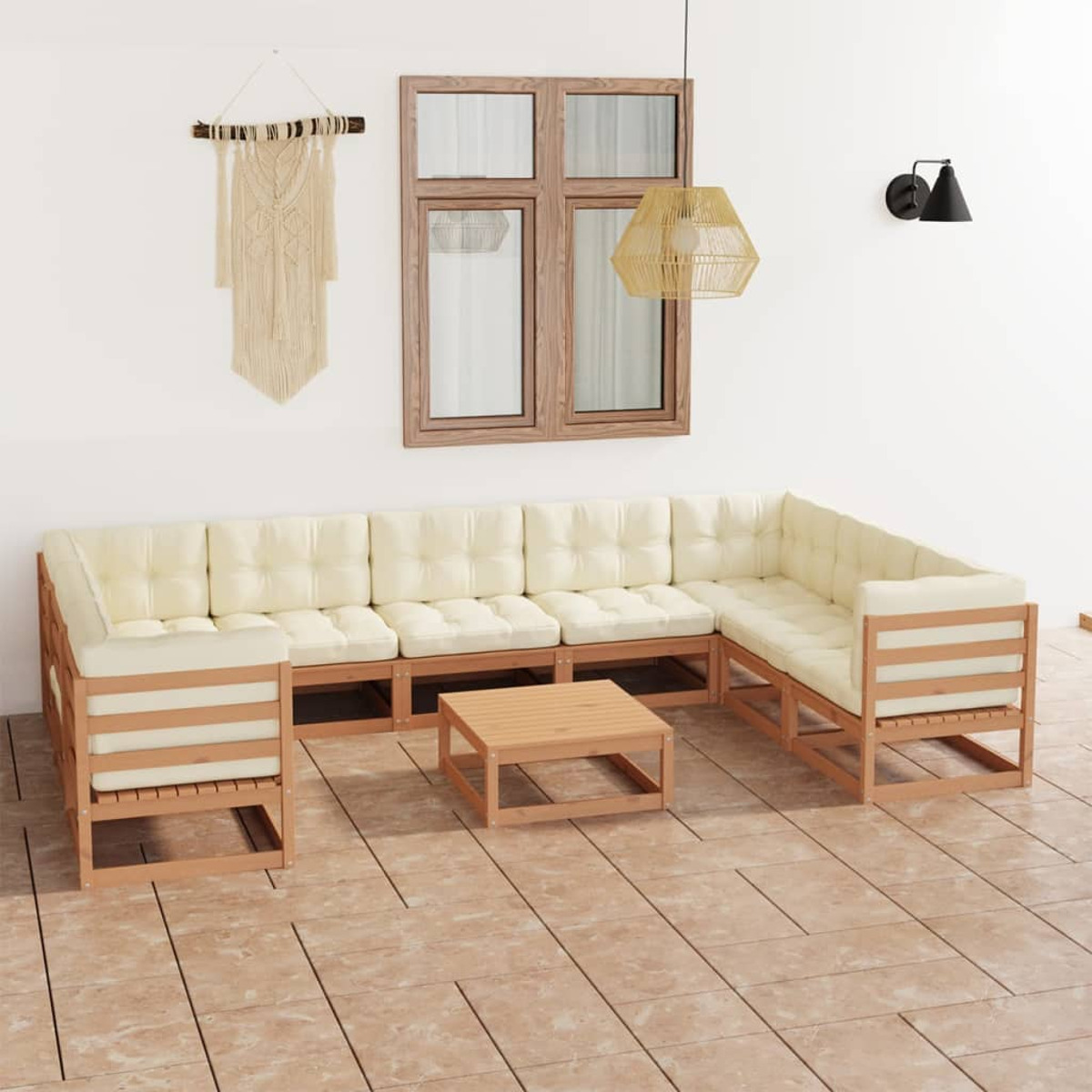 Braun und Gartentisch- Stuhlset, VIDAXL 3078147