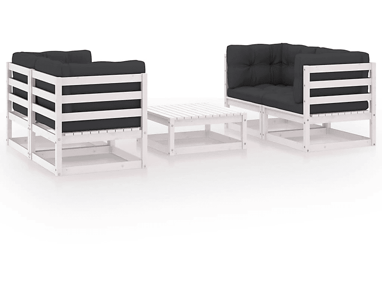 VIDAXL 3076305 Gartentisch- Stuhlset, und Weiß