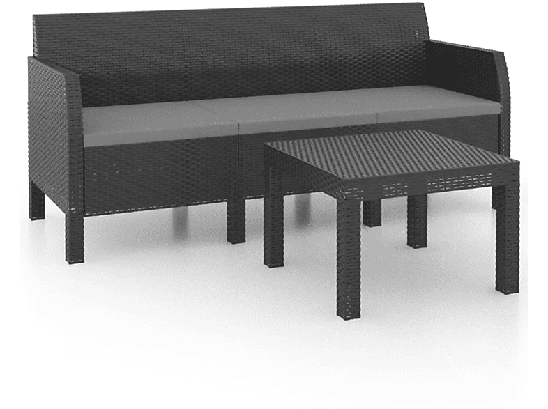 Grau Gartentisch- Stuhlset, und 3079668 VIDAXL