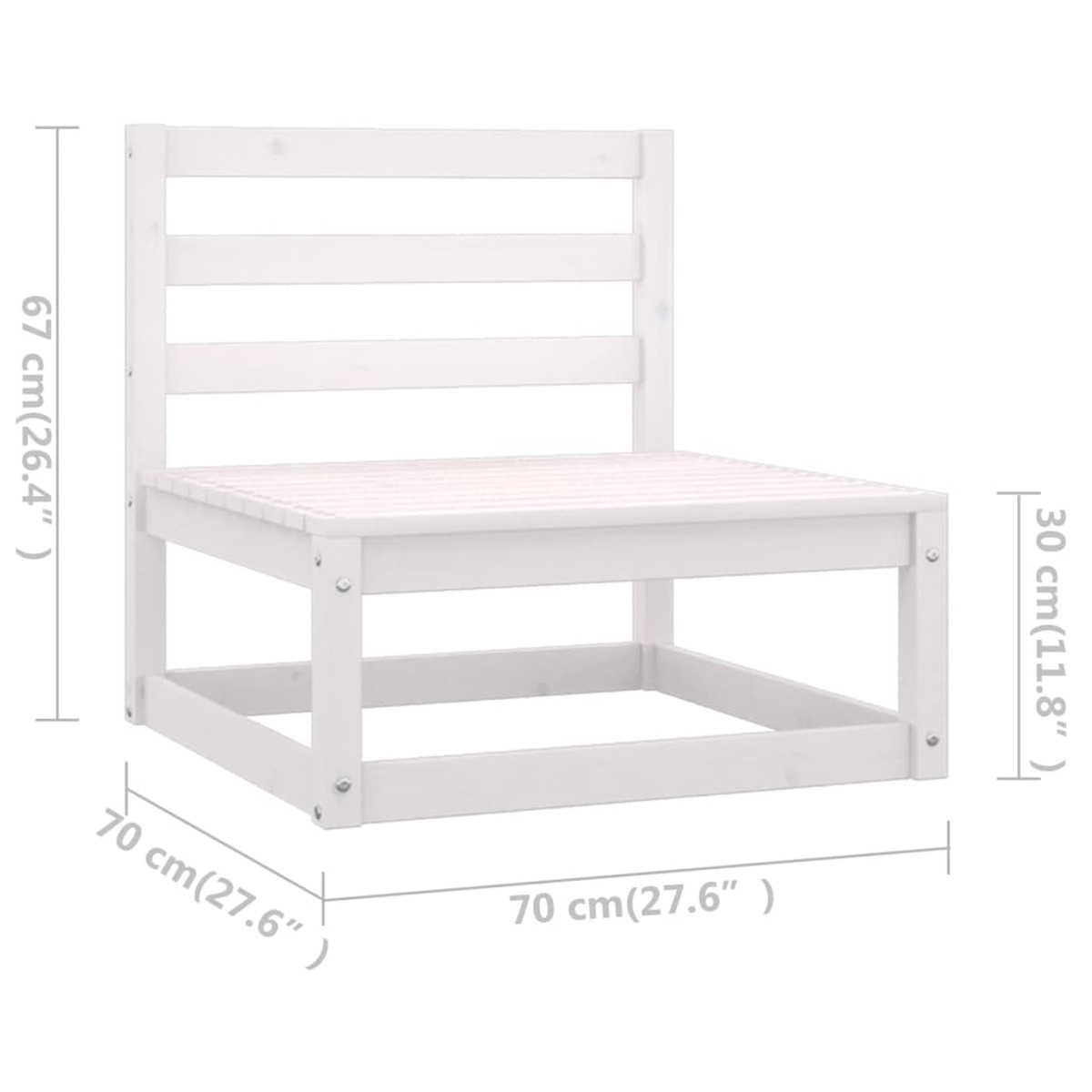 VIDAXL 3076705 Gartentisch- Stuhlset, und Weiß