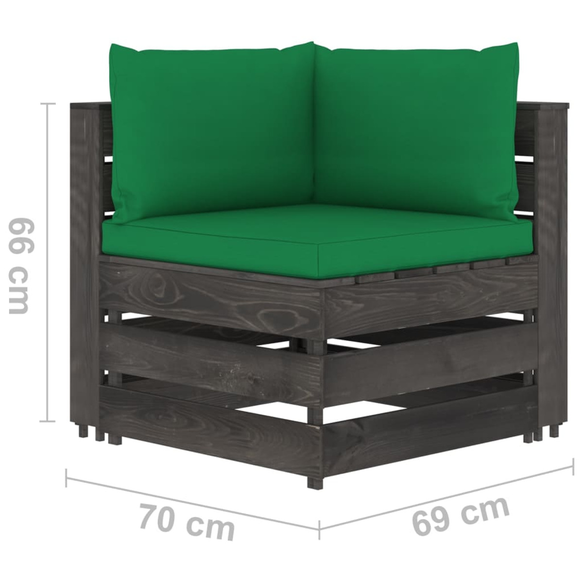 VIDAXL 3068269 Grau und Gartentisch- Stuhlset