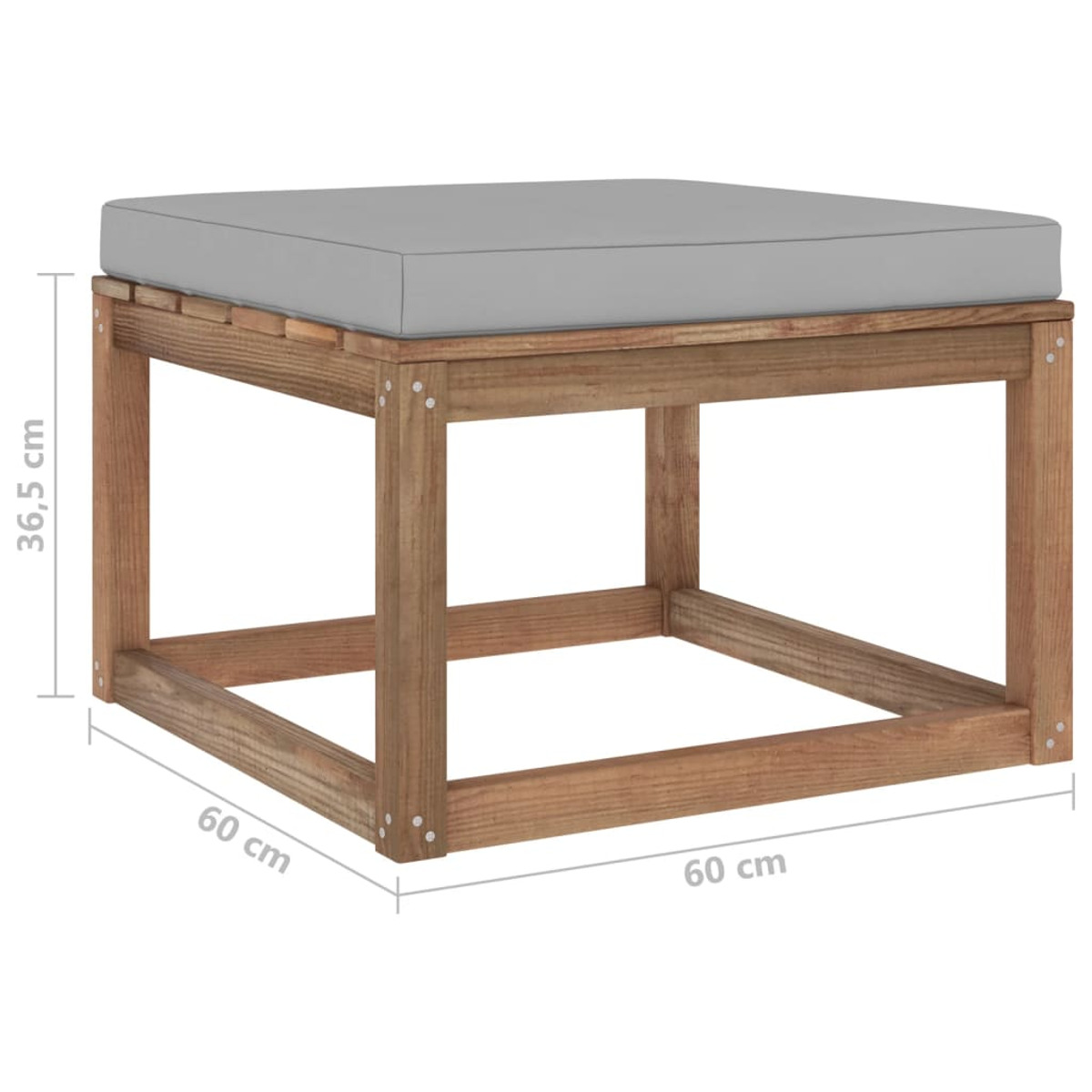 Stuhlset, Gartentisch- Grau 3067297 VIDAXL und