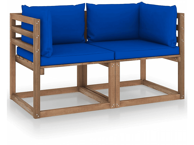 3067282 Stuhlset, und Gartentisch- VIDAXL Blau