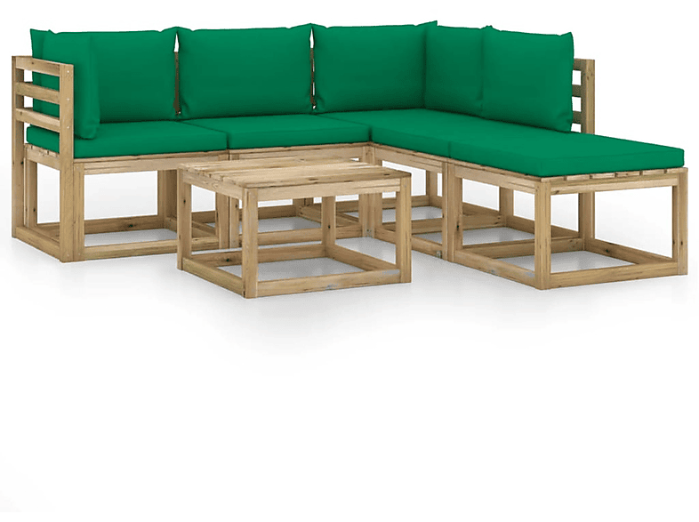 VIDAXL Gartentisch- Stuhlset, 3065094 Grün und