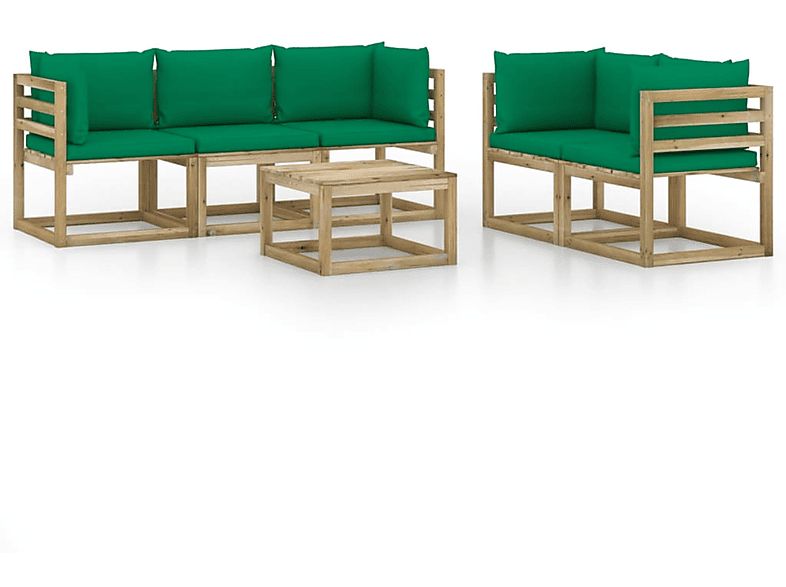Gartentisch- Stuhlset, VIDAXL und 3065095 Grün
