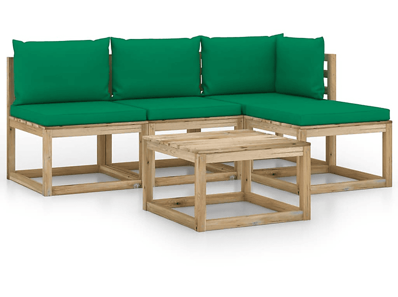 VIDAXL 3065090 Gartentisch- und Grün Stuhlset