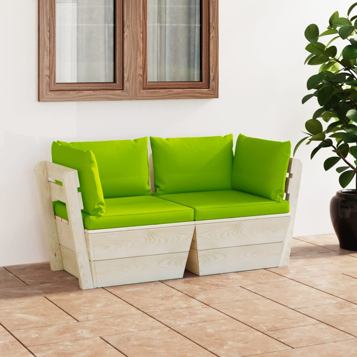 Grün Gartentisch- VIDAXL Stuhlset, 3063395 und