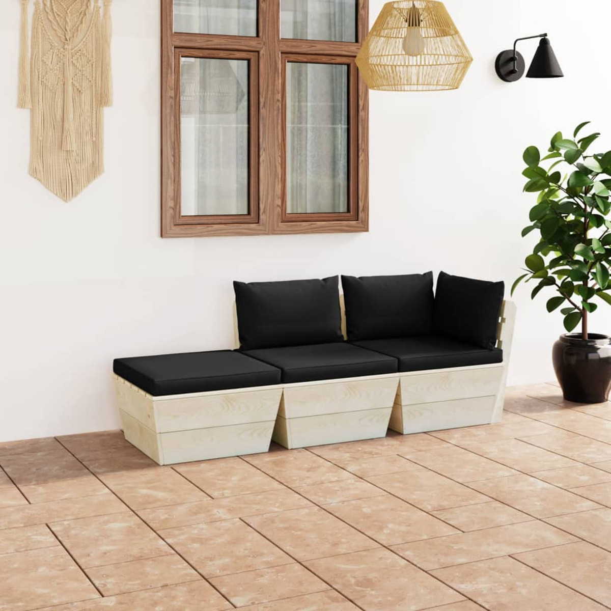 Schwarz Stuhlset, 3063427 Gartentisch- und VIDAXL