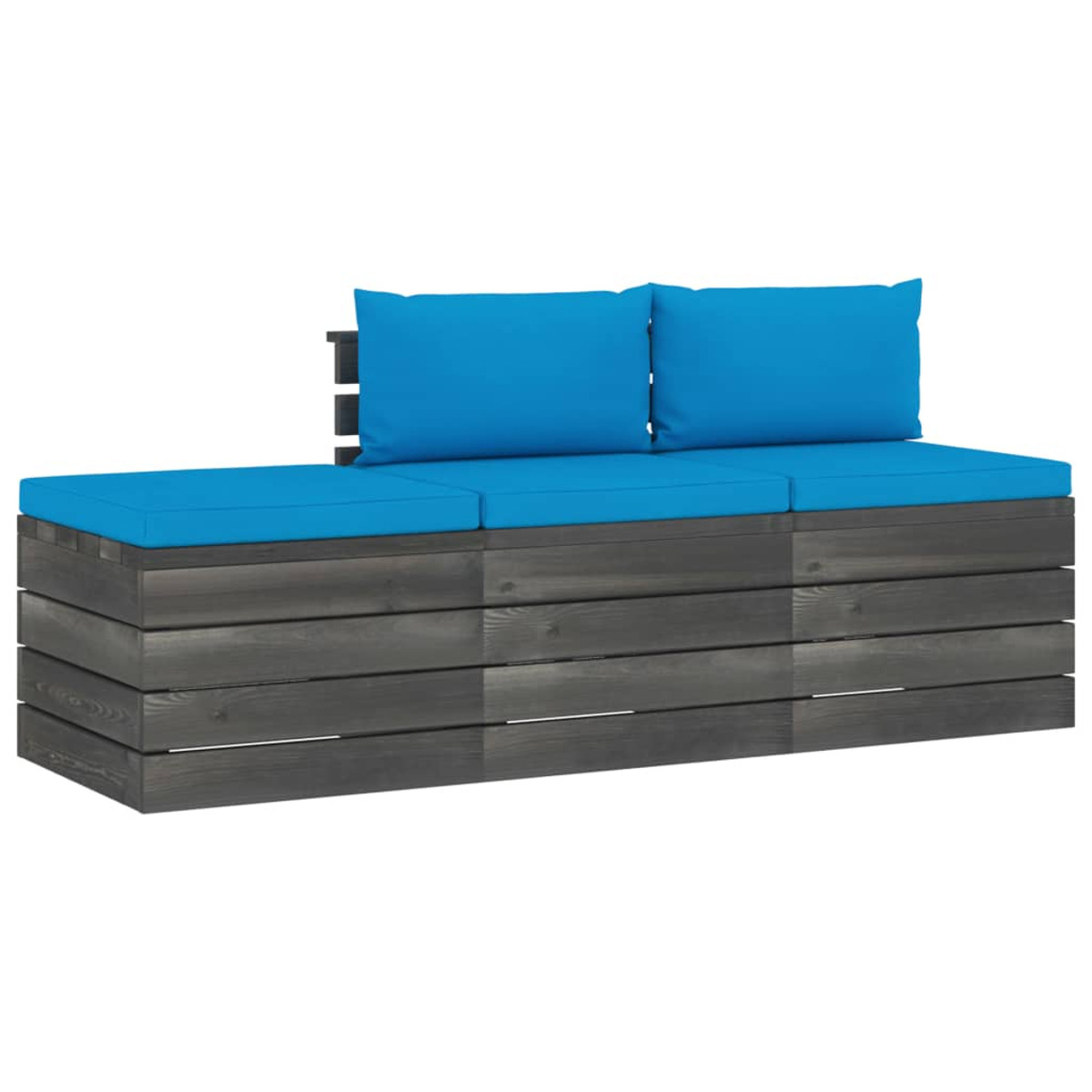 3061759 VIDAXL Stuhlset, Blau und Gartentisch-