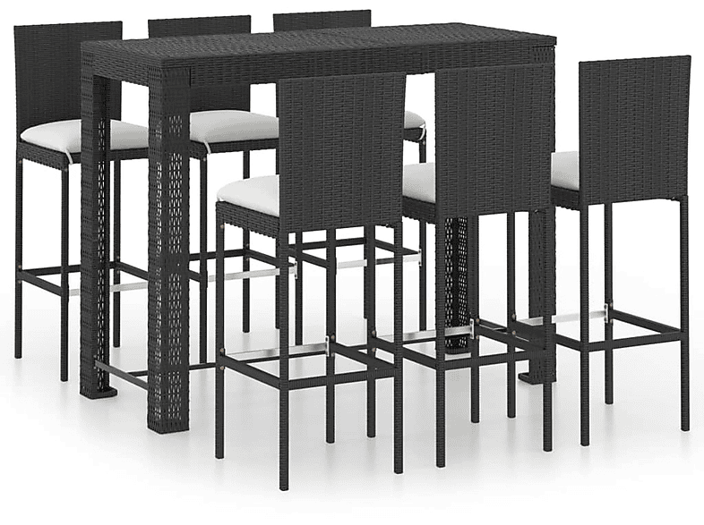 Stuhlset, und Schwarz Gartentisch- VIDAXL 3064800