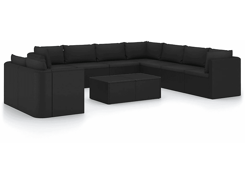 VIDAXL 3059497 und Stuhlset, Schwarz Gartentisch-